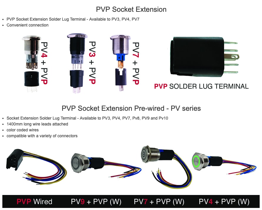 E-Switch PVP Anti-Vandal Switch Adapters